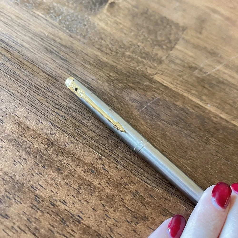 Vintage Parker Flighter Mechanical Pencil‎ 0.9mm - Brushed Stainless Finish